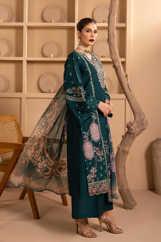 Batik Brand Most Popular Designs Premium Quality Dhanak Embroidery 3 Piece Unstitched Dress 