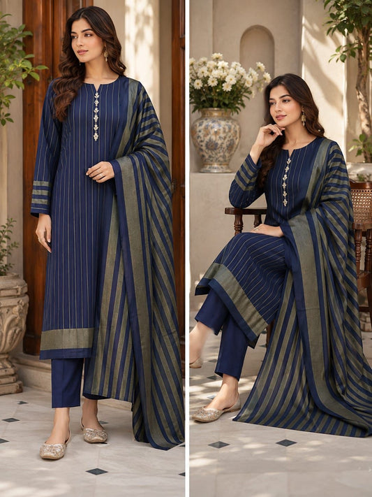 Hope Style Multani Khaddi Sussi 3 Piece Winter Collection