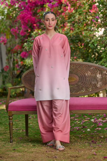 LULUSAR-SHEMOZ SILK 3 PIECE UNSTITCHED DRESS