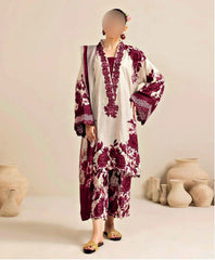 Shemoz Silk Printed With Printed Chiffon Dupatta 3 Piece