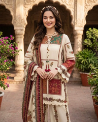 Shemoz Silk Printed With Printed Chiffon Dupatta 3 Piece