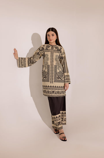LULUSAR-SHEMOZ SILK 3 PIECE UNSTITCHED DRESS