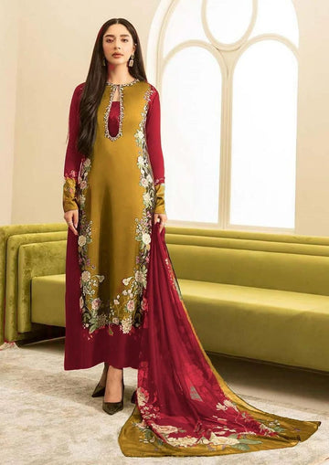 LULUSAR-SHEMOZ SILK 3 PIECE UNSTITCHED DRESS