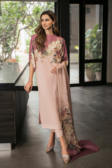 LULUSAR-SHEMOZ SILK 3 PIECE UNSTITCHED DRESS