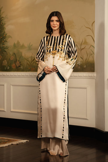LULUSAR-SHEMOZ SILK 3 PIECE UNSTITCHED DRESS