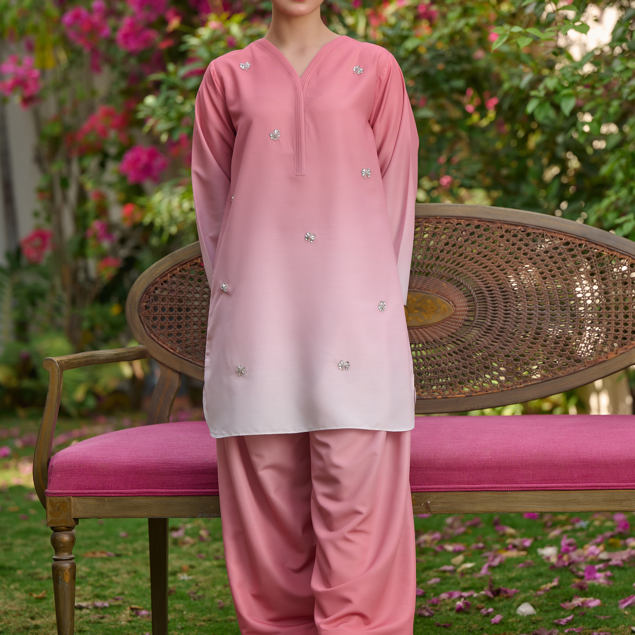 LULUSAR-SHEMOZ SILK 3 PIECE UNSTITCHED DRESS