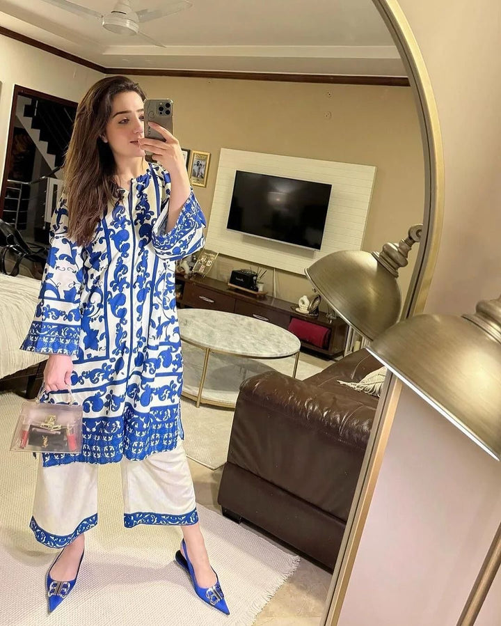 LULUSAR-SHEMOZ SILK 3 PIECE UNSTITCHED DRESS