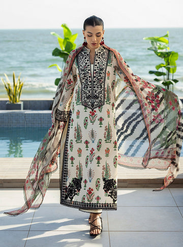LULUSAR-SHEMOZ SILK 3 PIECE UNSTITCHED DRESS