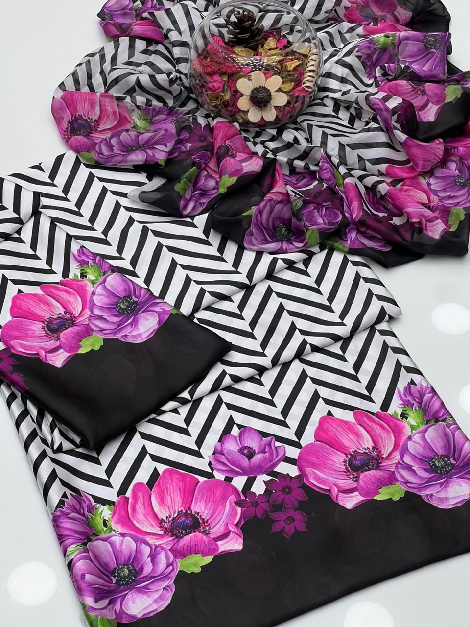 LULUSAR-SHEMOZ SILK 3 PIECE UNSTITCHED DRESS