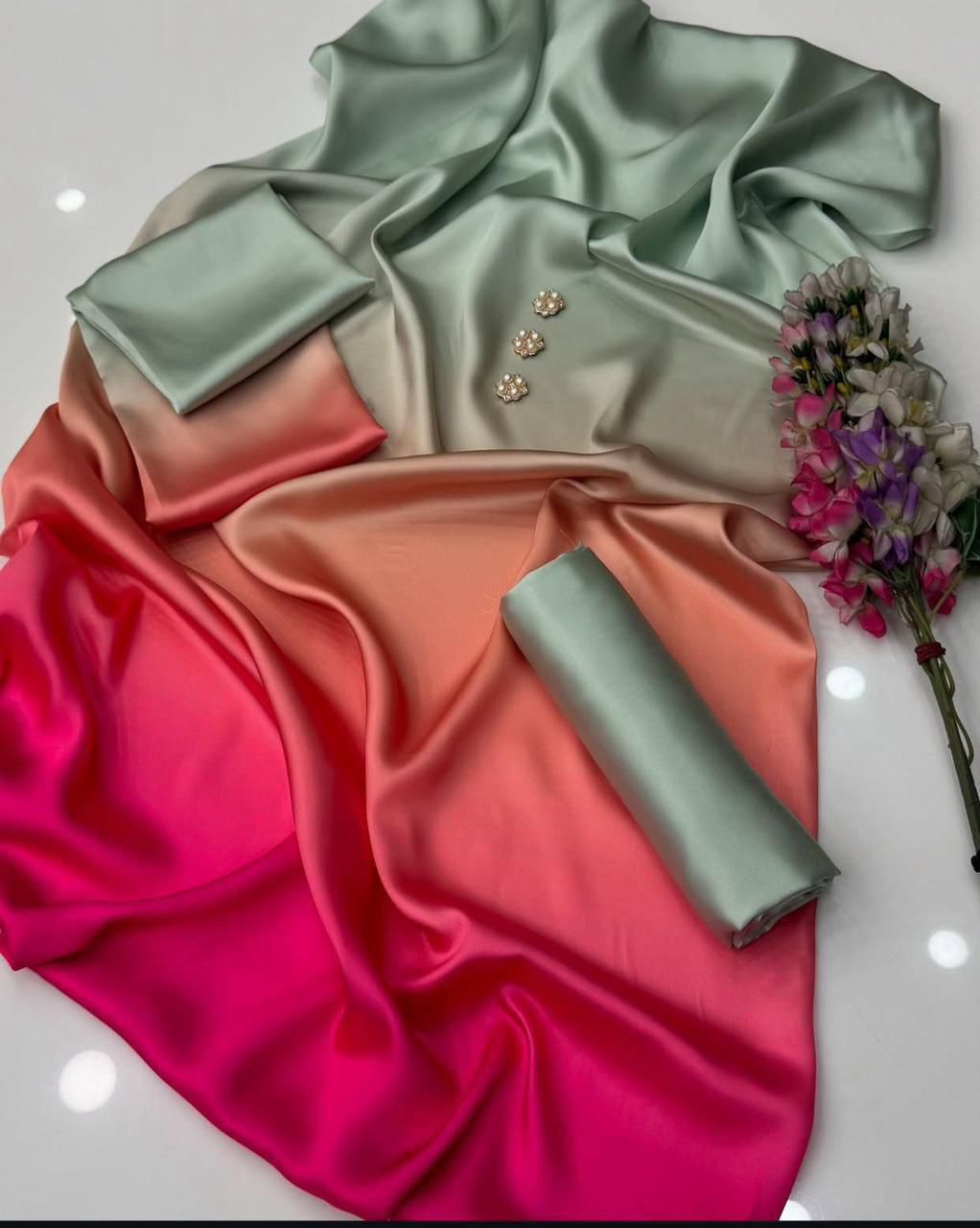 LULUSAR-SHEMOZ SILK 3 PIECE UNSTITCHED DRESS