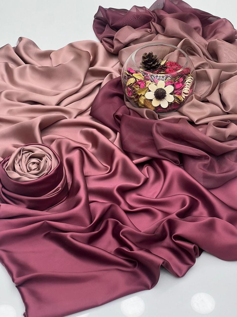 LULUSAR-SHEMOZ SILK 3 PIECE UNSTITCHED DRESS
