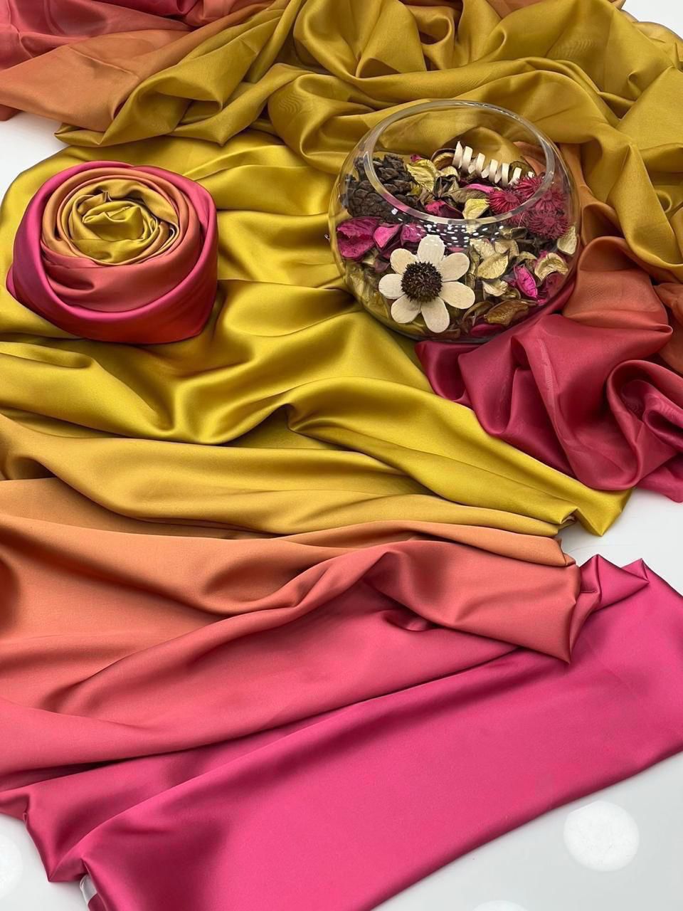 LULUSAR-SHEMOZ SILK 3 PIECE UNSTITCHED DRESS