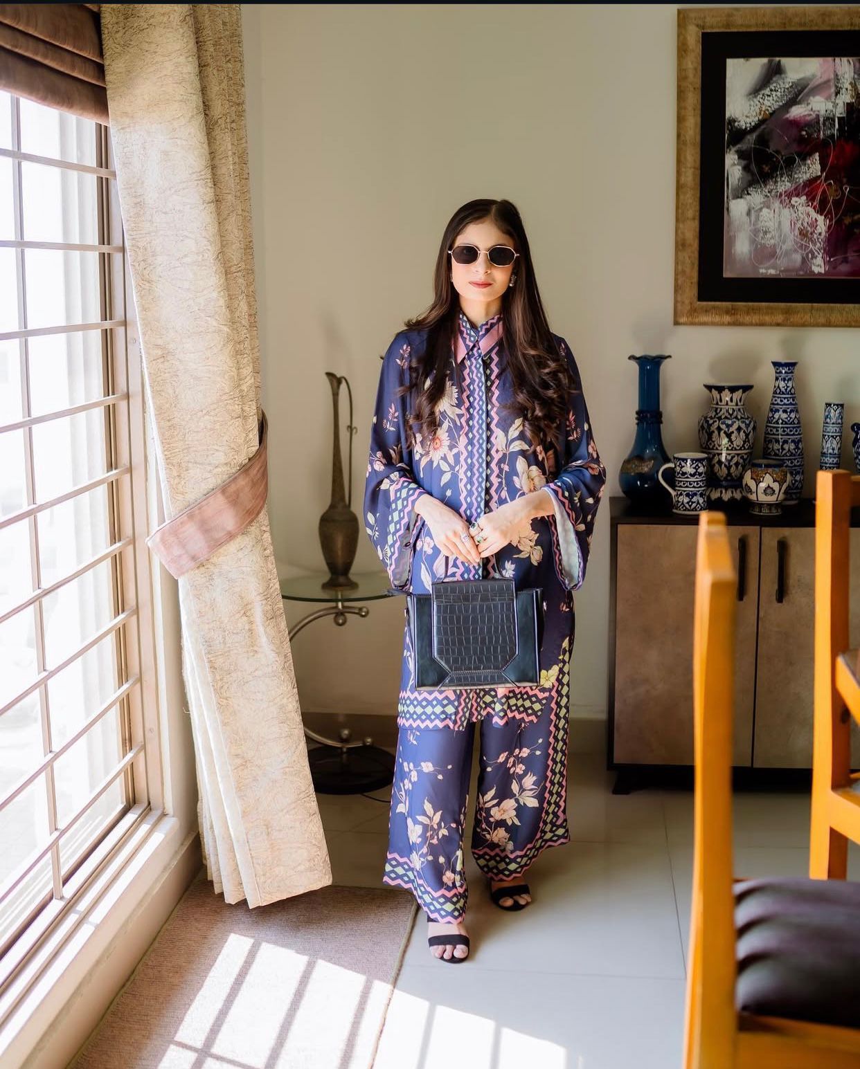 LULUSAR-SHEMOZ SILK 3 PIECE UNSTITCHED DRESS