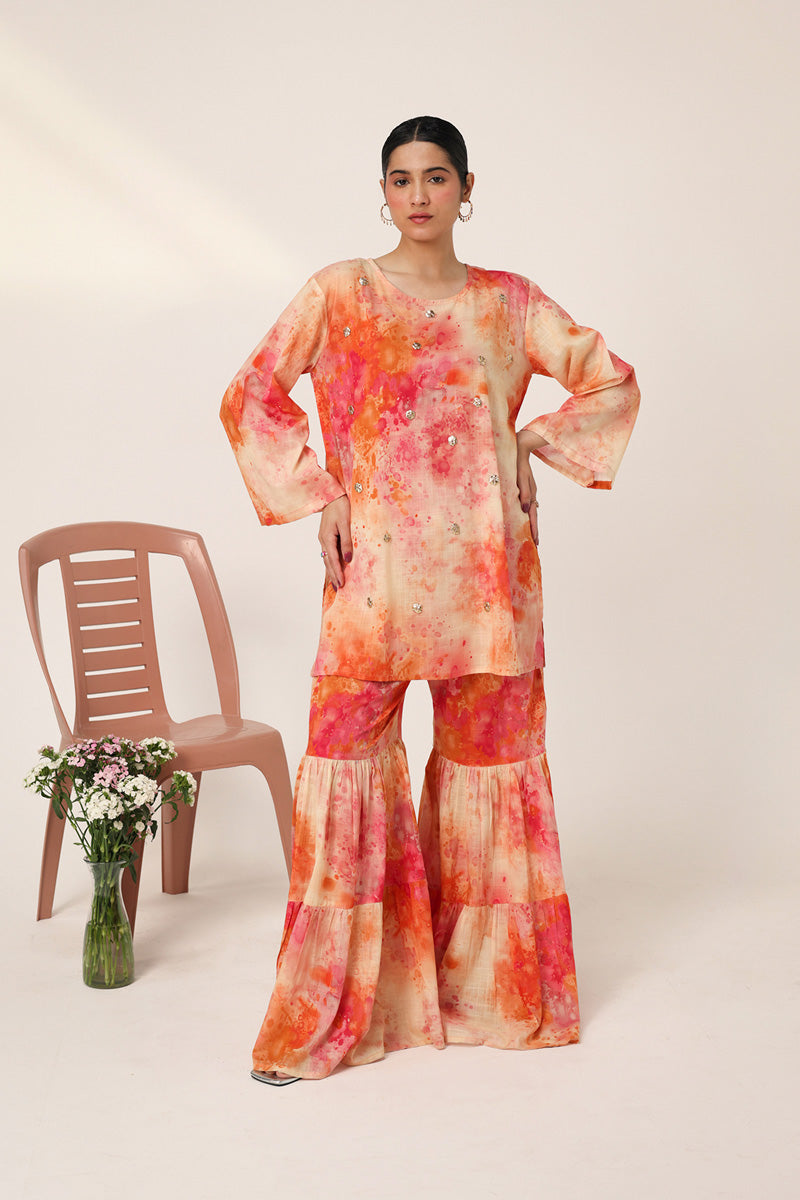 LULUSAR-SHEMOZ SILK 3 PIECE UNSTITCHED DRESS