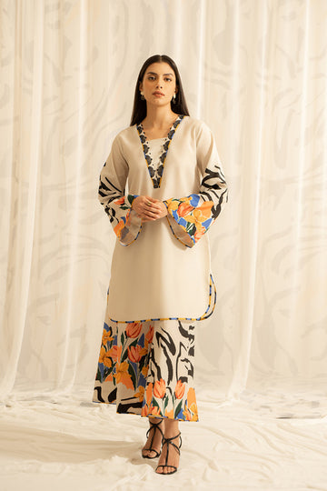 LULUSAR-SHEMOZ SILK 3 PIECE UNSTITCHED DRESS