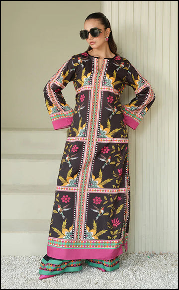 LULUSAR-SHEMOZ SILK 3 PIECE UNSTITCHED DRESS