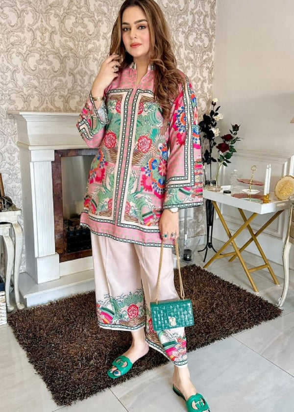 LULUSAR-SHEMOZ SILK 3 PIECE UNSTITCHED DRESS