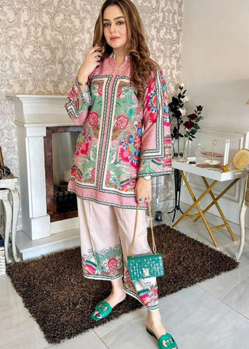 LULUSAR-SHEMOZ SILK 3 PIECE UNSTITCHED DRESS
