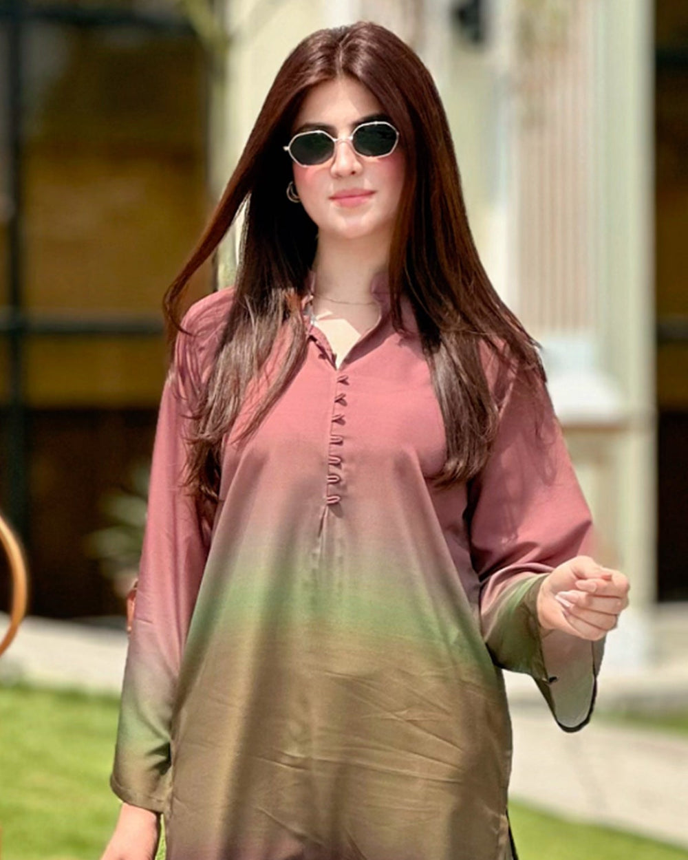 LULUSAR-SHEMOZ SILK 3 PIECE UNSTITCHED DRESS