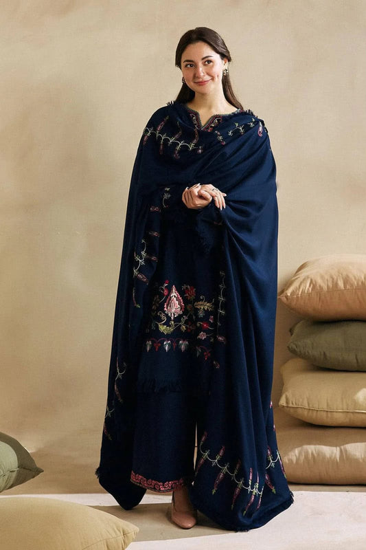 Zara Shah Jahan Brand Premium Quality Dhanak Fabric Beautiful Viral Unstitched 3 Piece Design