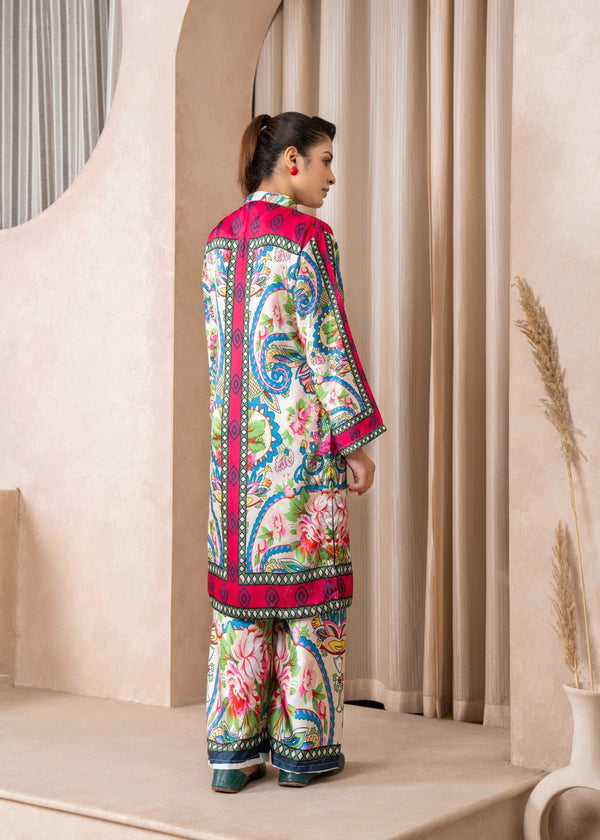 LULUSAR-SHEMOZ SILK 3 PIECE UNSTITCHED DRESS