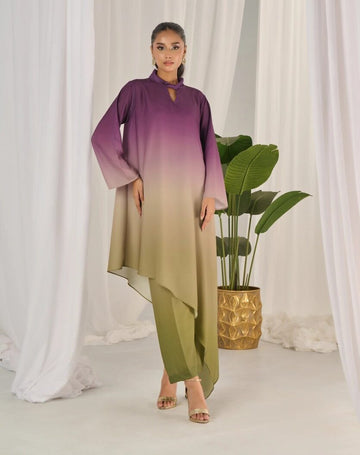 LULUSAR-SHEMOZ SILK 3 PIECE UNSTITCHED DRESS