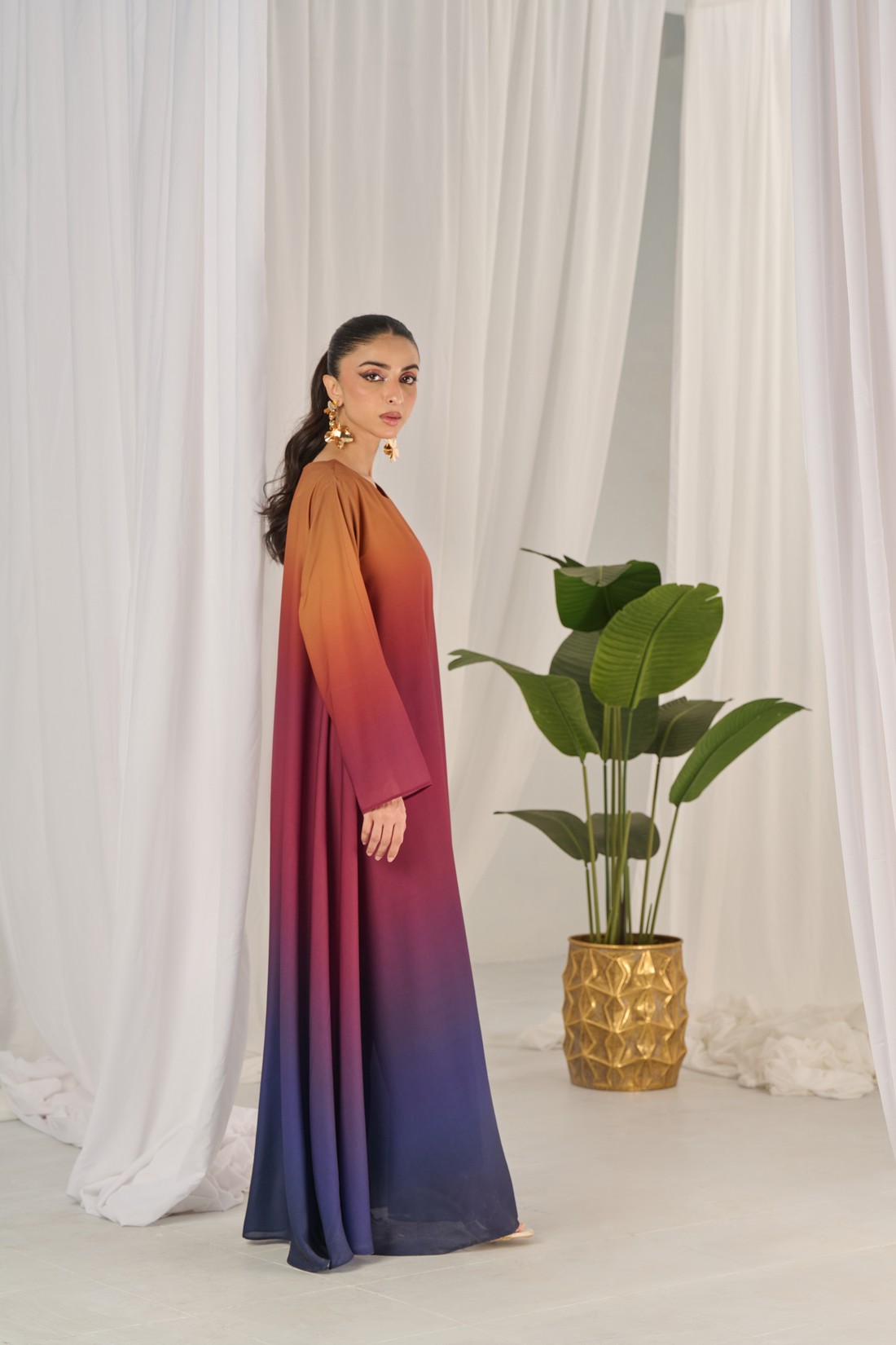 LULUSAR-SHEMOZ SILK 3 PIECE UNSTITCHED DRESS