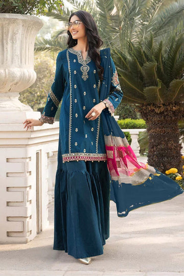 MARIA B - MOST HIT EMBROIDERY DHANAK 3PC UNSTITCHED DRESS