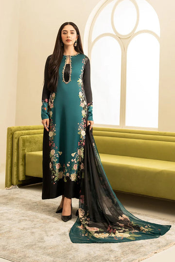 LULUSAR-SHEMOZ SILK 3 PIECE UNSTITCHED DRESS