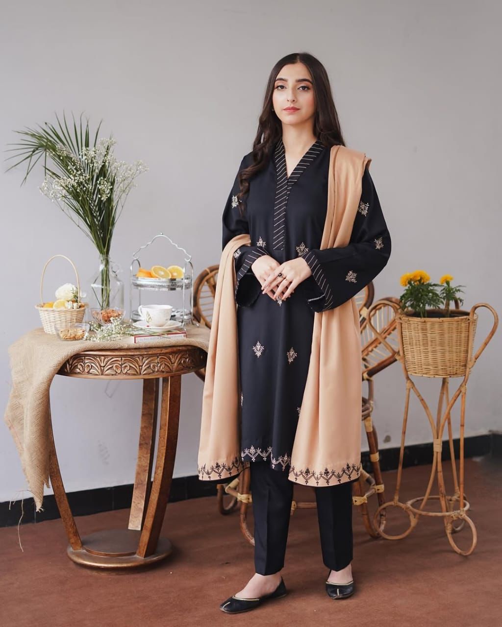 ASLING - MOST HIT EMB DHANAK 3PC UNSTITCHED COLLECTION