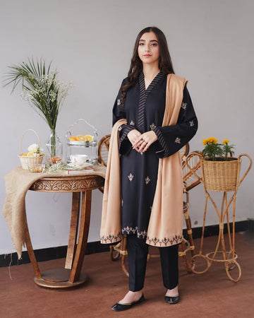 ASLING - MOST HIT EMB DHANAK 3PC UNSTITCHED COLLECTION