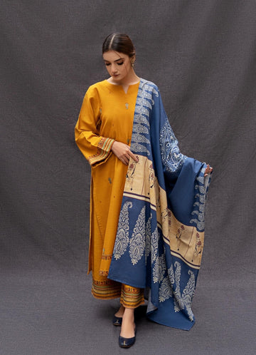URGE - MOST HIT EMB DHANAK 3PC UNSTITCHED COLLECTION