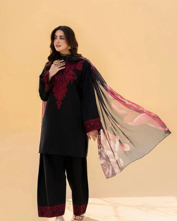 ASLING - MOST HIT EMB DHANAK 3PC UNSTITCHED COLLECTION