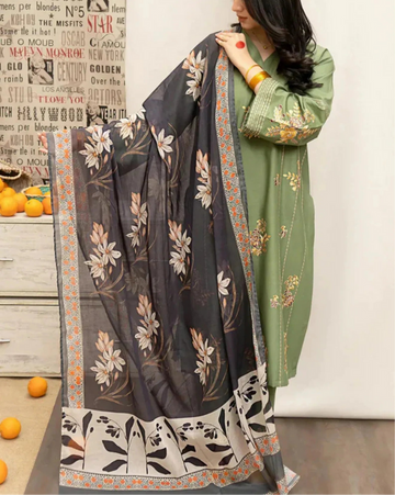 (URGE - MOST HIT EMB DHANAK 3PC UNSTITCHED COLLECTION