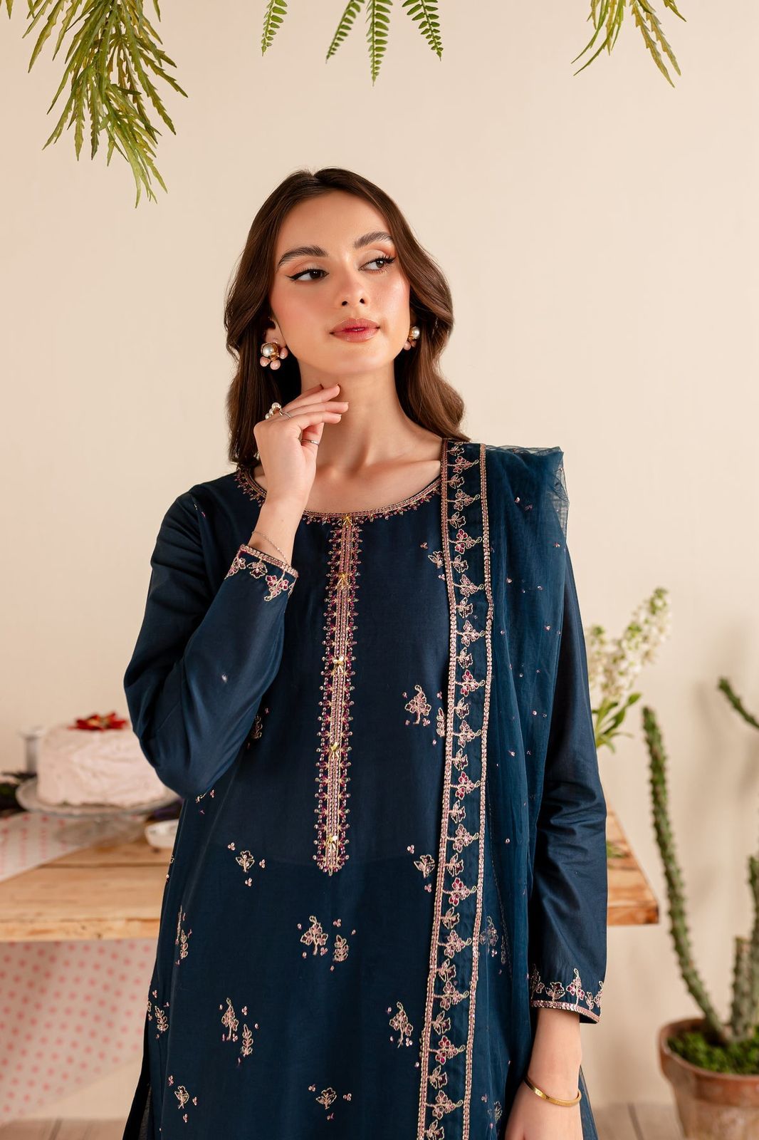 AISLING - MOST HIT EMBROIDERY DHANAK 3PC UNSTITCH DRESS