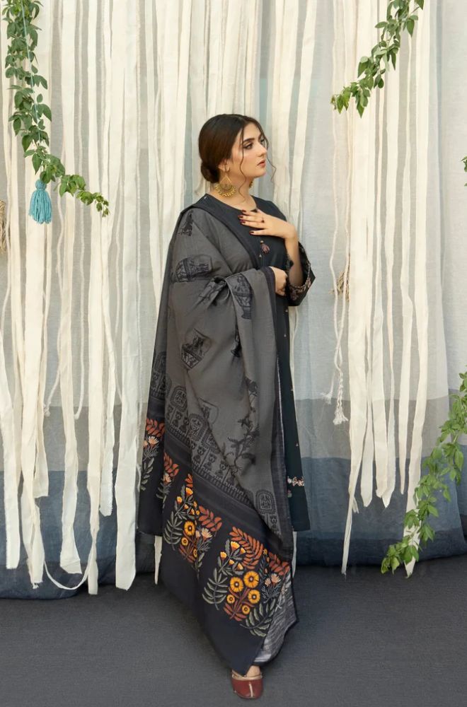 URGE - BEST SELLING EMBROIDERY DHANAK 3PC UNSTITCH COLLECTION