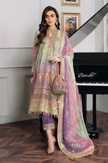 BAROQUE - LUXURY UNSTITCHED SEQUENCE & ADDA WORK PARTY WEAR DRESS