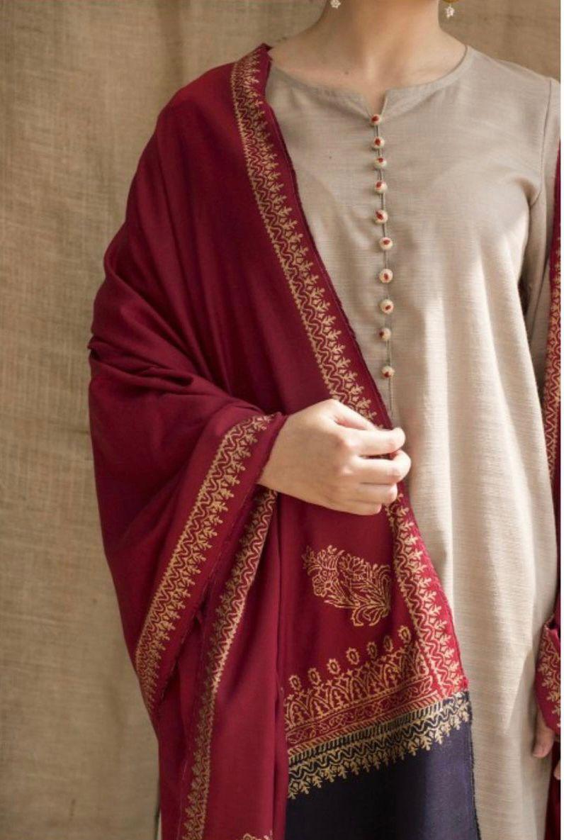 DYOT - MOST HIT EMB DHANAK 3PC UNSTITCHED COLLECTION