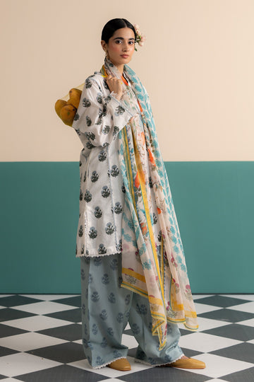 LULUSAR-SHEMOZ SILK 3 PIECE UNSTITCHED DRESS