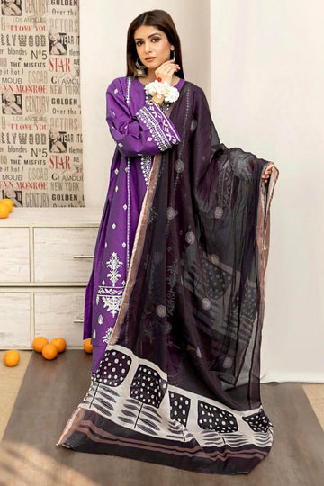 URGE - MOST HIT EMB DHANAK 3PC UNSTITCHED COLLECTION