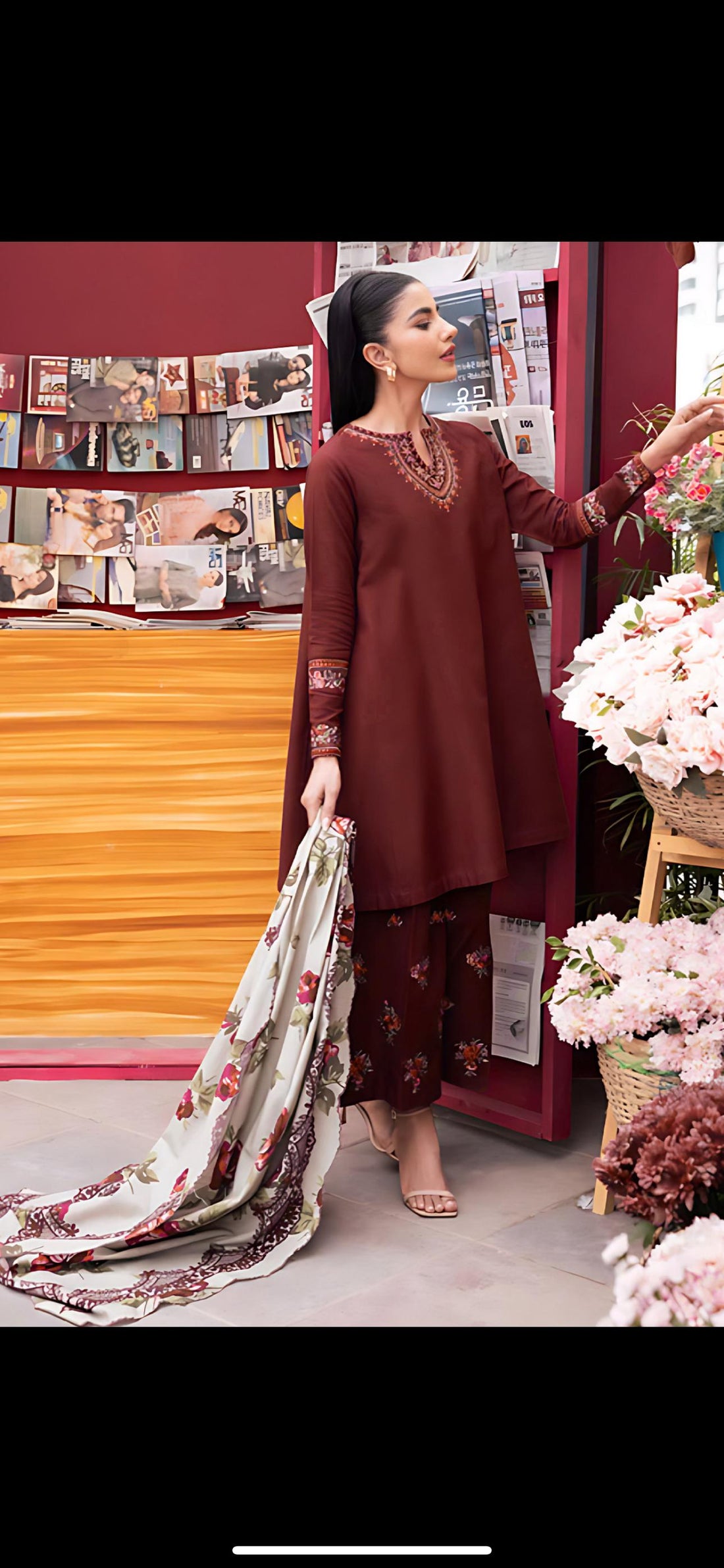 ASLING - MOST HIT EMB DHANAK 3PC UNSTITCHED COLLECTION