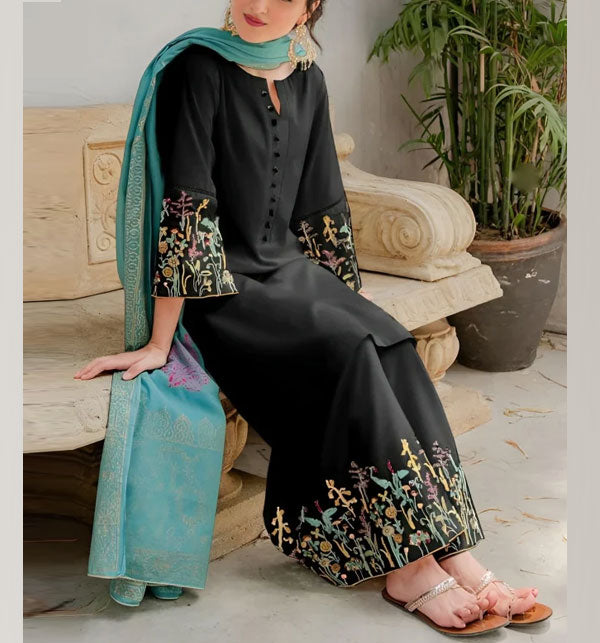 ASLING - MOST HIT EMB DHANAK 3PC UNSTITCHED COLLECTION