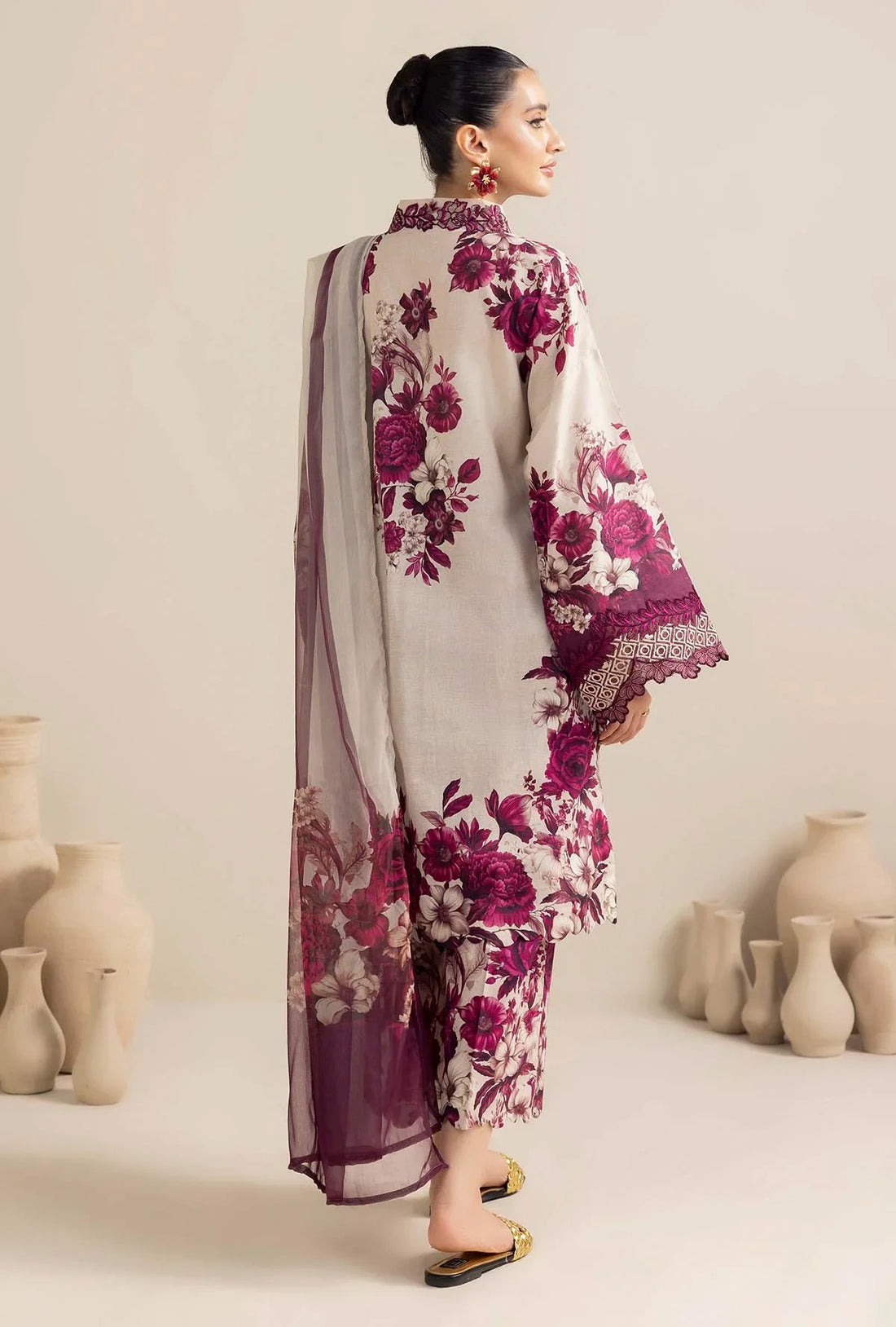 LULUSAR-SHEMOZ SILK 3 PIECE UNSTITCHED DRESS