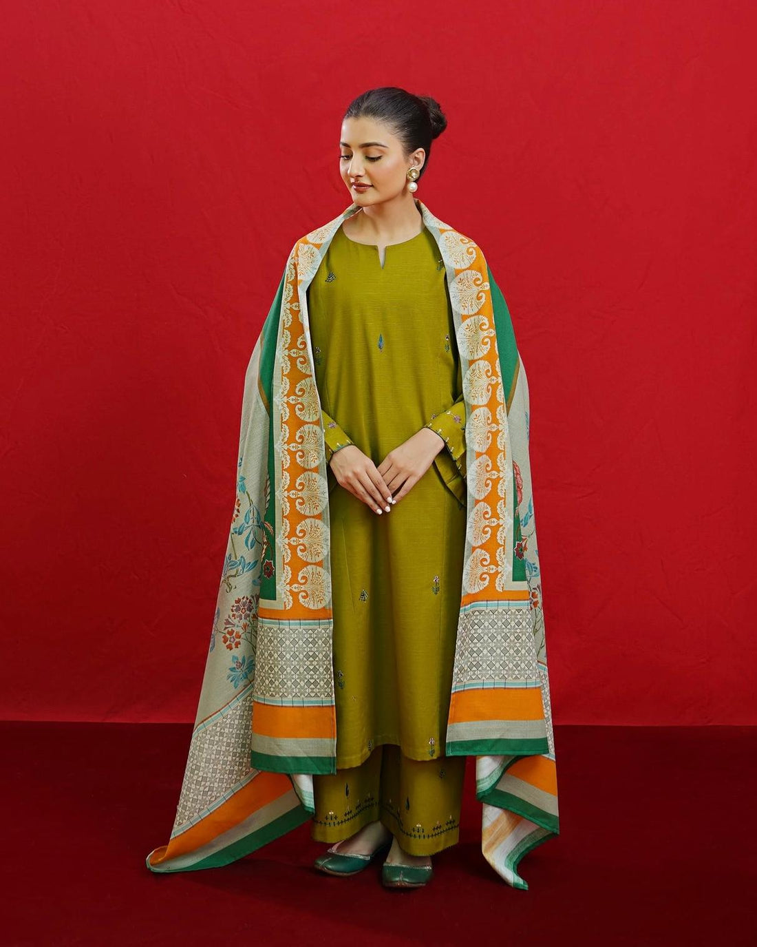 URGE - MOST HIT EMB DHANAK 3PC UNSTITCHED COLLECTION