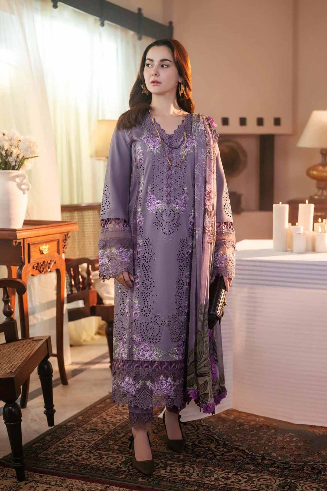 COCO - BEST SELLER EMBROIDERY DHANAK 3PC UNSTITCH DRESS