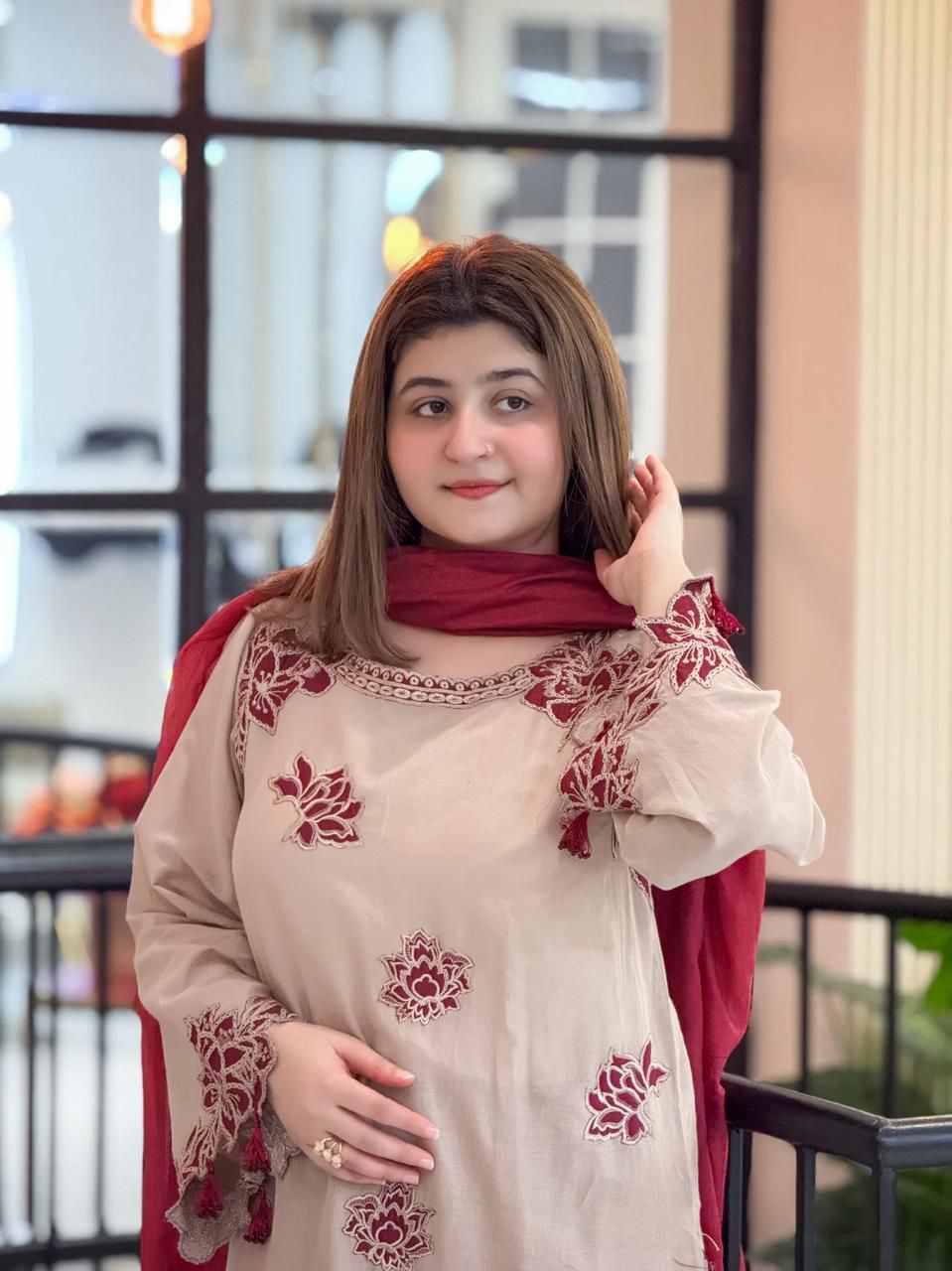 UMZAY - MOST HIT BEST SELLING EMBROIDERY DHANAK UNSTITCHED DRESS