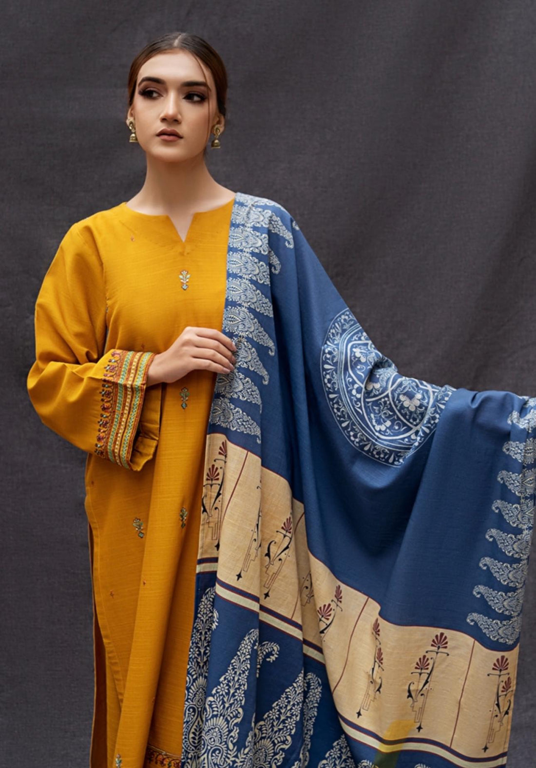 URGE - MOST HIT EMB DHANAK 3PC UNSTITCHED COLLECTION