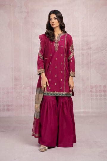 MARIA B - MOST HIT EMBROIDERY DHANAK 3PC UNSTITCHED DRESS