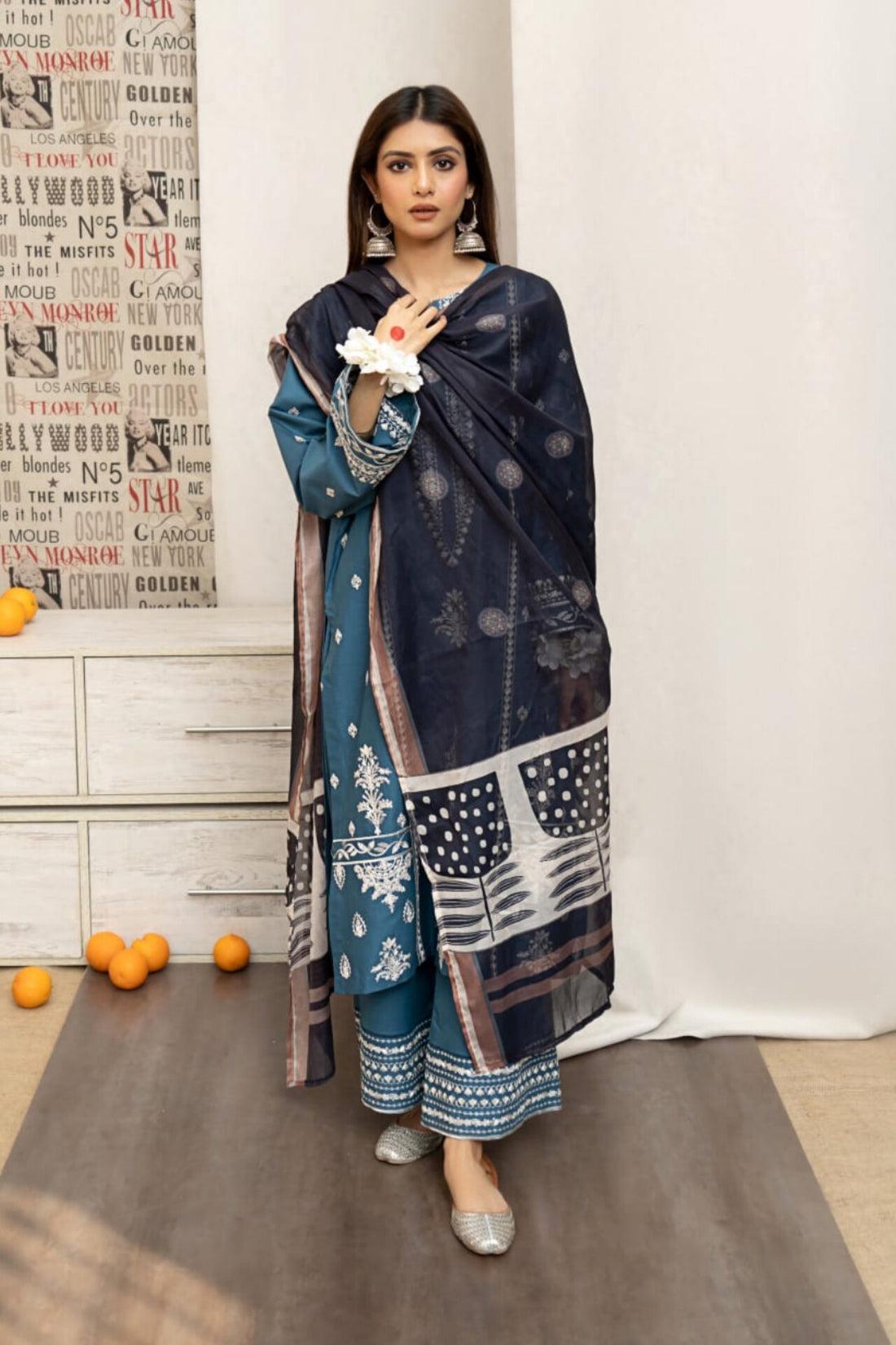 URGE - MOST HIT EMB DHANAK 3PC UNSTITCHED COLLECTION