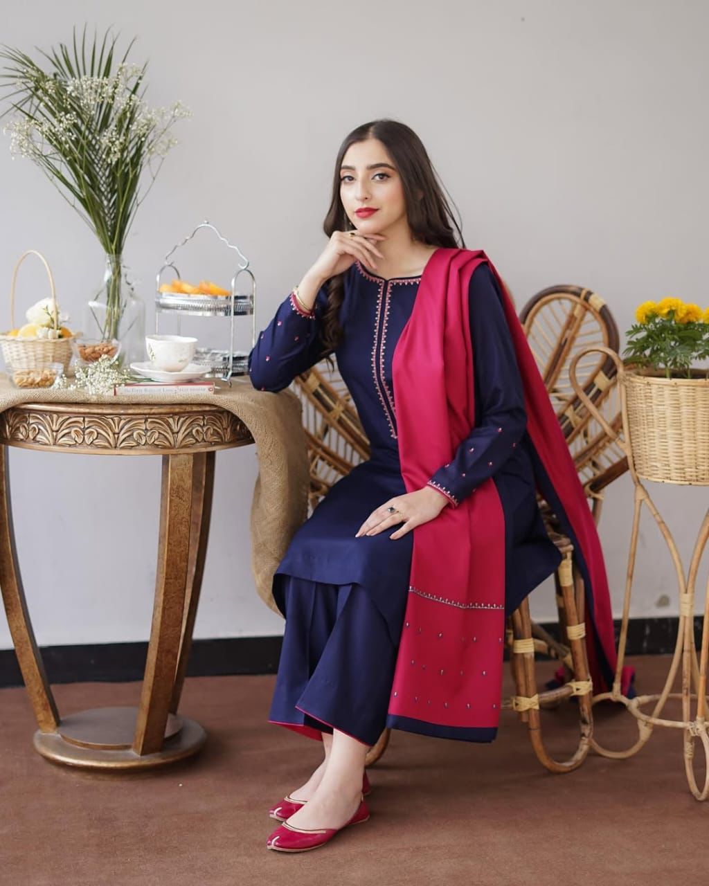 ASLING - MOST HIT EMB DHANAK 3PC UNSTITCHED COLLECTION